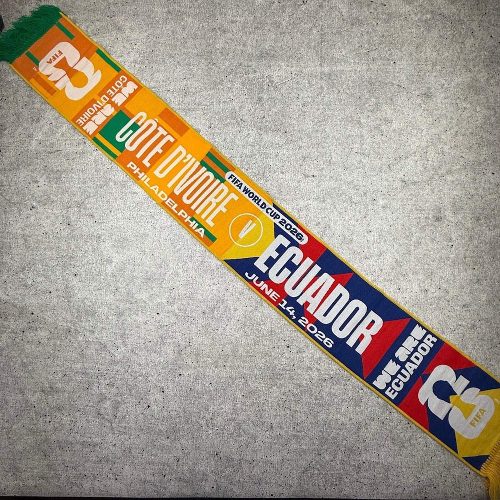 FIFA World Cup Match Scarf Ivory Coast Vs Ecuador Cote D'ivoire New Philadelphia